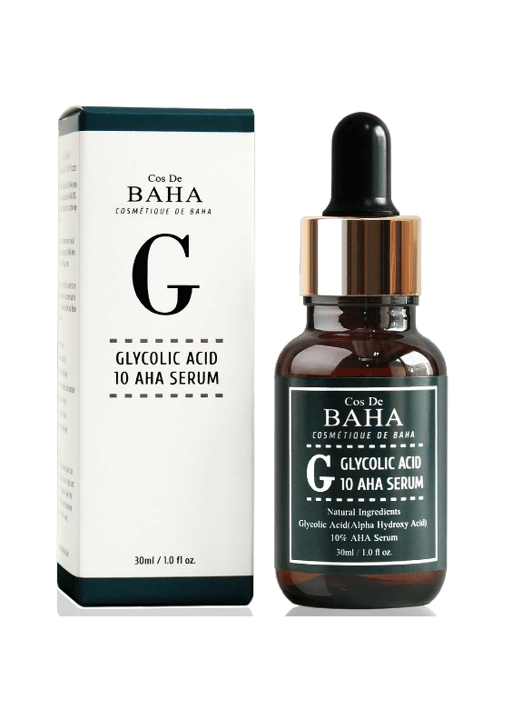 cos-de-baha-G-bottle-and-box skincare-kbeauty-glowtime-Cos De Baha-Glycloic Acid 10 AHA serum G