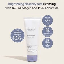 MARY & MAY White Collagen Cleansing Foam 4 skincare-kbeauty-glowtime- white collagen cleansing foam