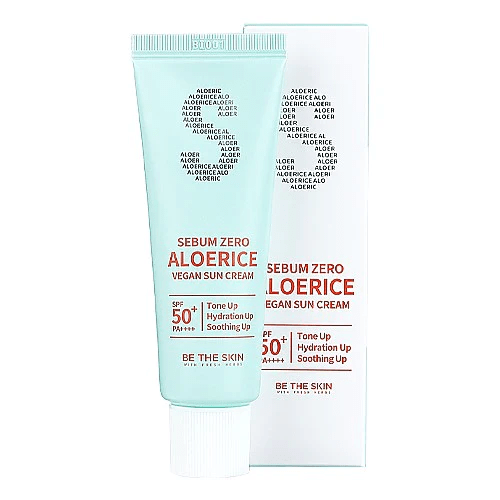 skincare-kbeauty-glowtime-be the skin sebum zero aloe rice sun cream