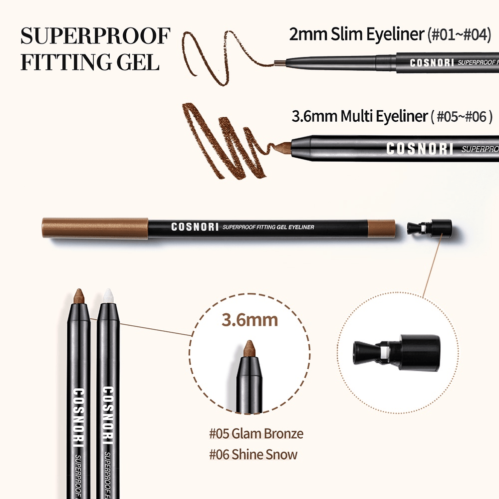 cosnori superproof gel eyeliner style 4