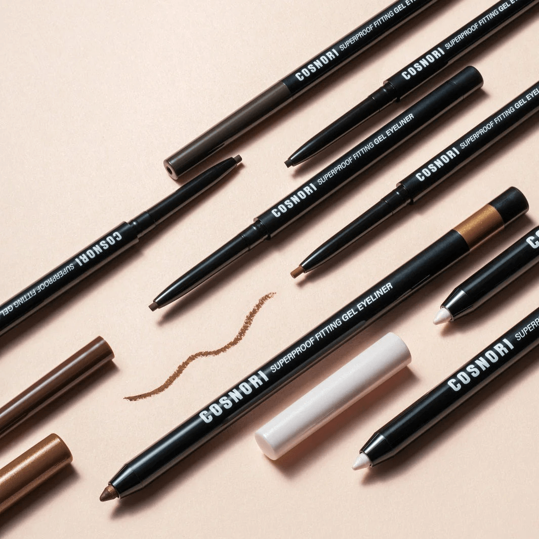 cosnori superproof gel eyeliner style swatch skincare-kbeauty-glowtime-cosnori superproof fitting gel eyeliner