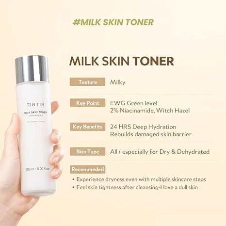 skincare-kbeauty-glowtime-tirtir smilk skin toner light