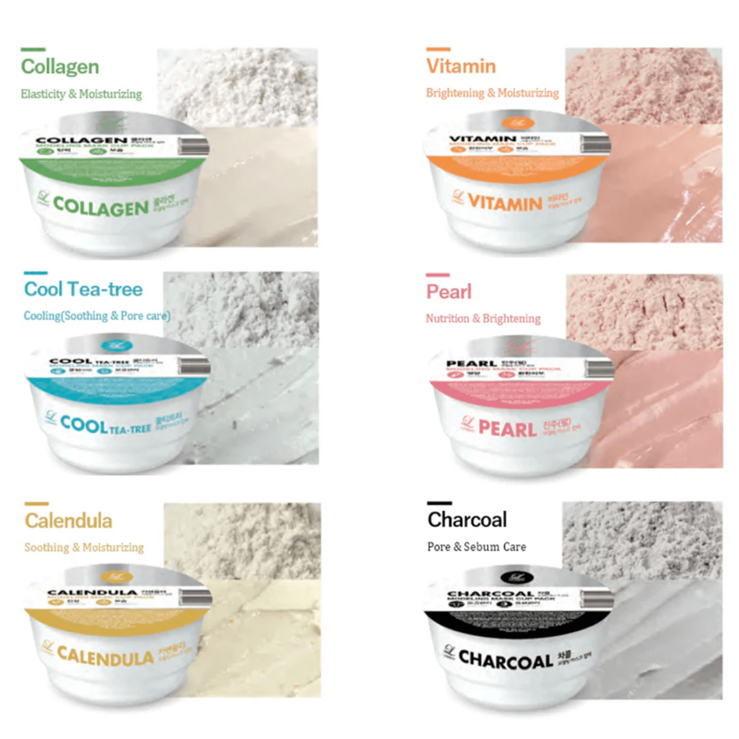 LINDSAY Modeling Mask Cup Pack Calming Herb 8 skincare-kbeauty-glowtime-LIndsay MOdelling Mask Cup Pack