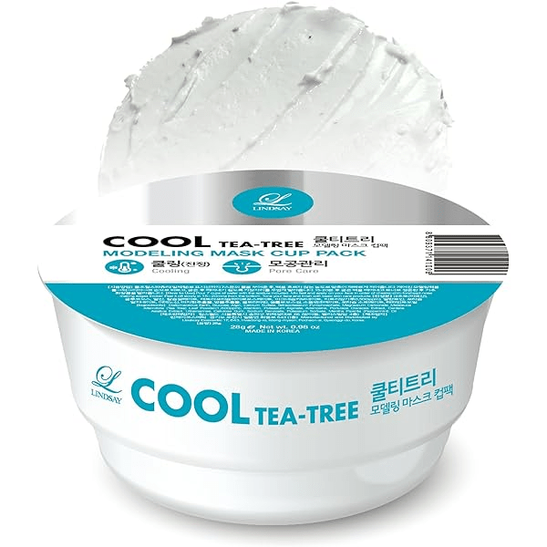LINDSAY Modeling Mask Cup Pack Cool Tea Tree 4 skincare-kbeauty-glowtime-LIndsay Modelling Mask Cup Pack