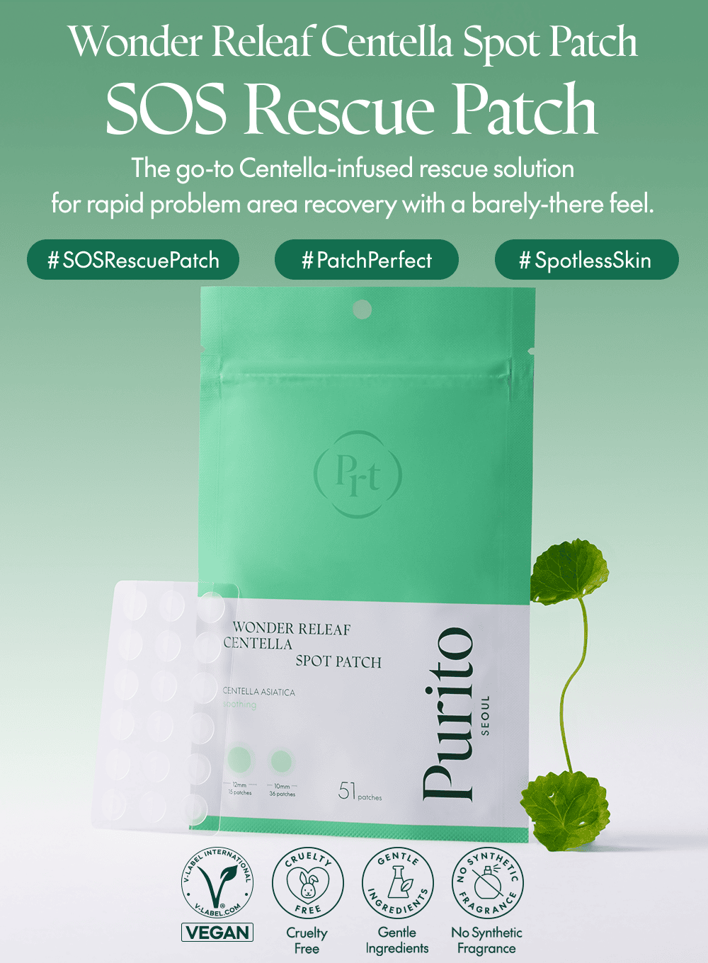 PURITO Wonder Releaf Centella Spot Patch 2 skincare-kbeauty-glowtime-purito wonder releaf centella spot patch