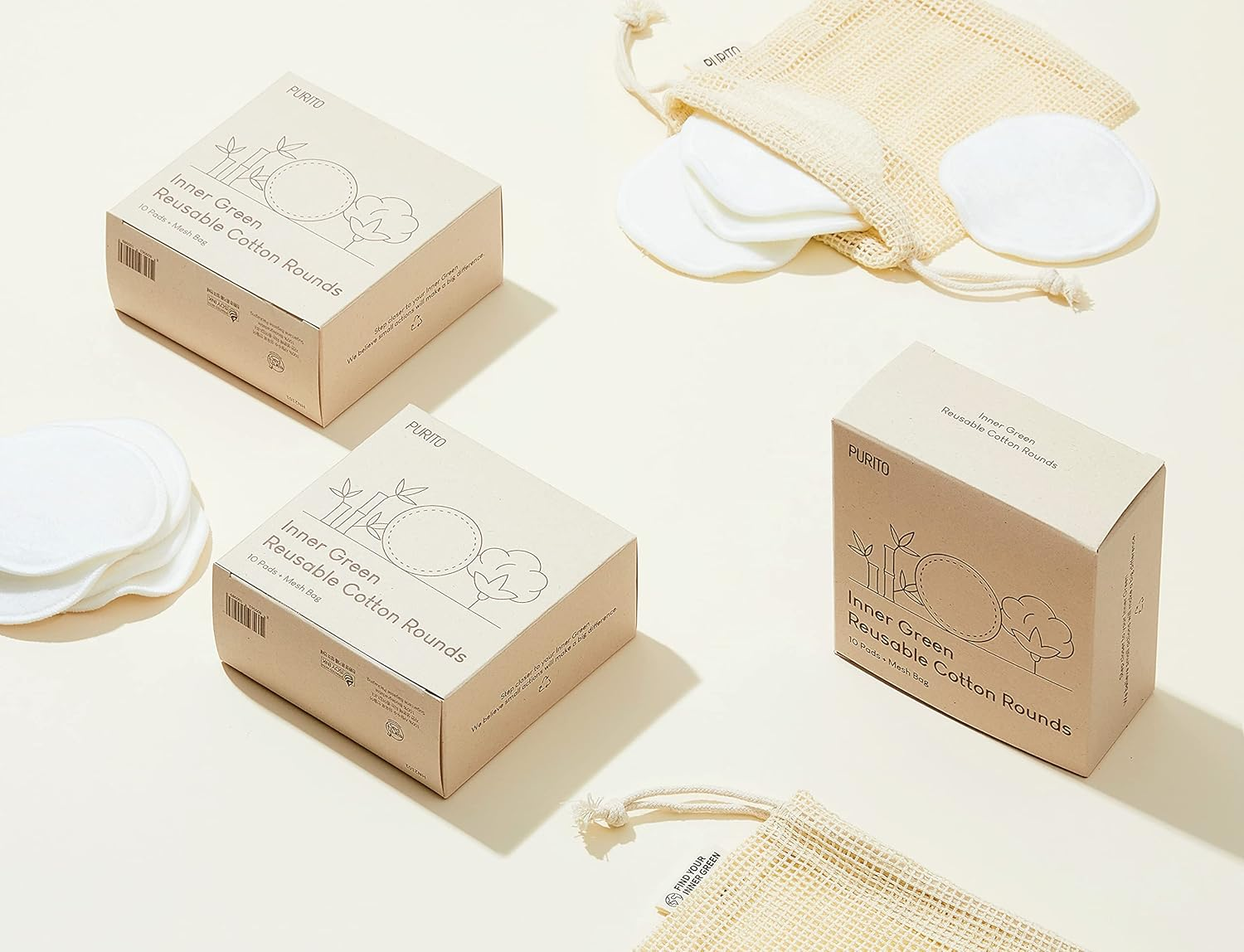 PURITO Inner Green Cotton Rounds 2 skincare-kbeauty-glowtime-purito inner green cotton rounds