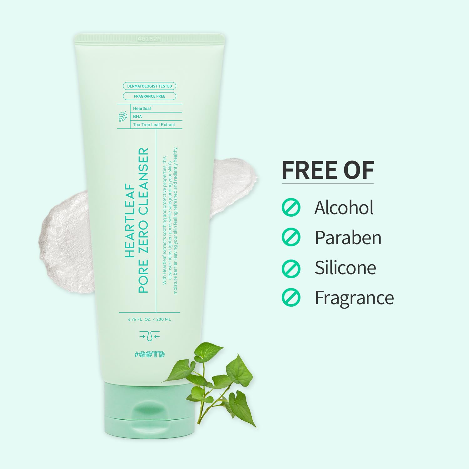 OOTD BEAUTY Heartleaf Zero Pore Cleanser 4 skincare-kbeauty-glowtime-ootd beauty heartleaf zero pore cleanser