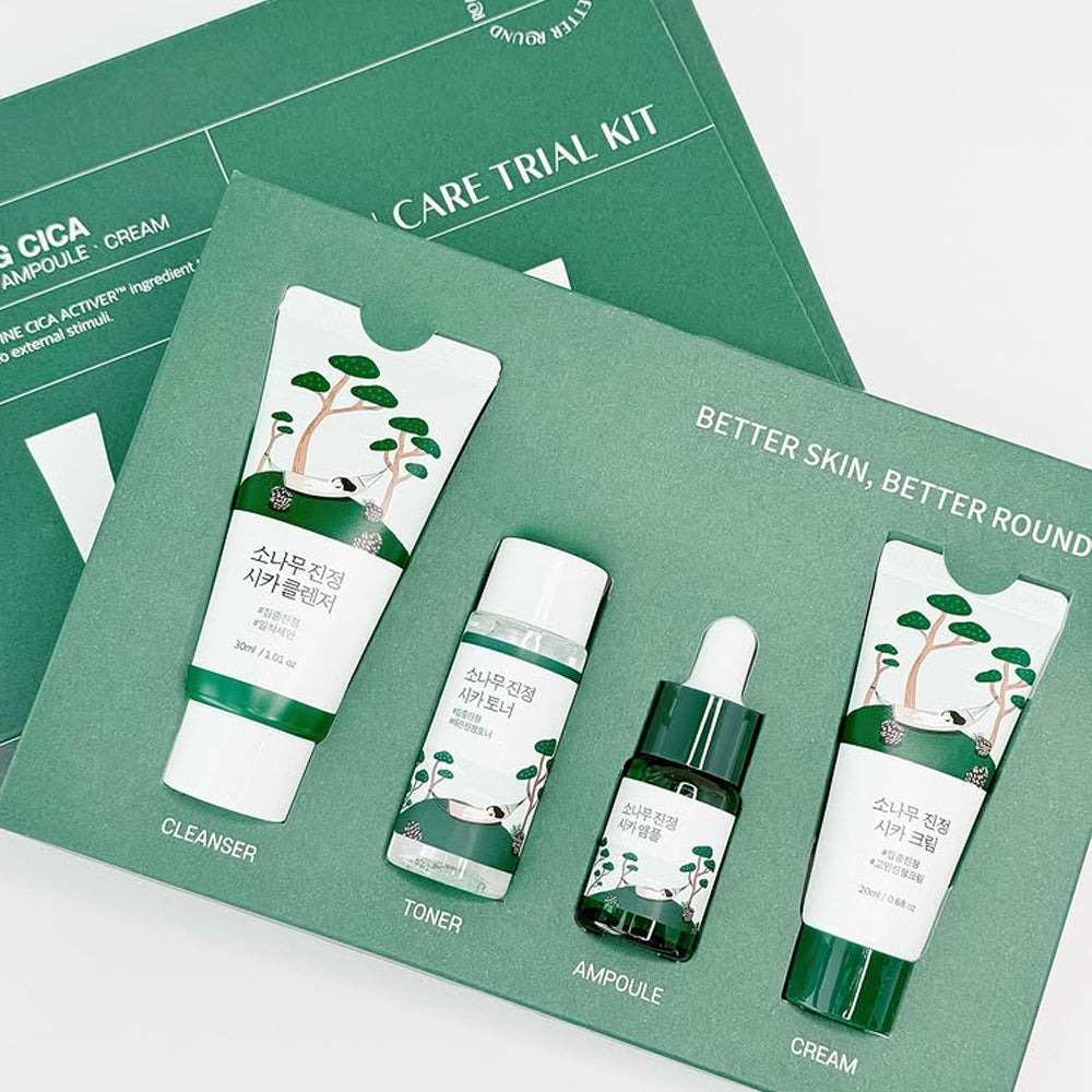 ROUND LAB Pine Calming Cica Trial Kit 2 skincare-kbeauty-glowtime-round lab pine calming cica trial kit