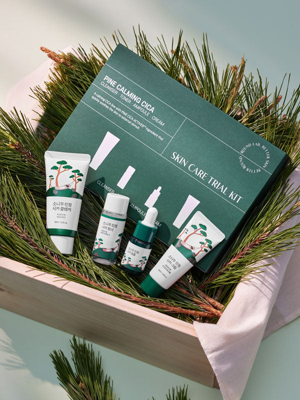 ROUND LAB Pine Calming Cica Trial Kit 5 skincare-kbeauty-glowtime-round lab pine calming cica trial kit