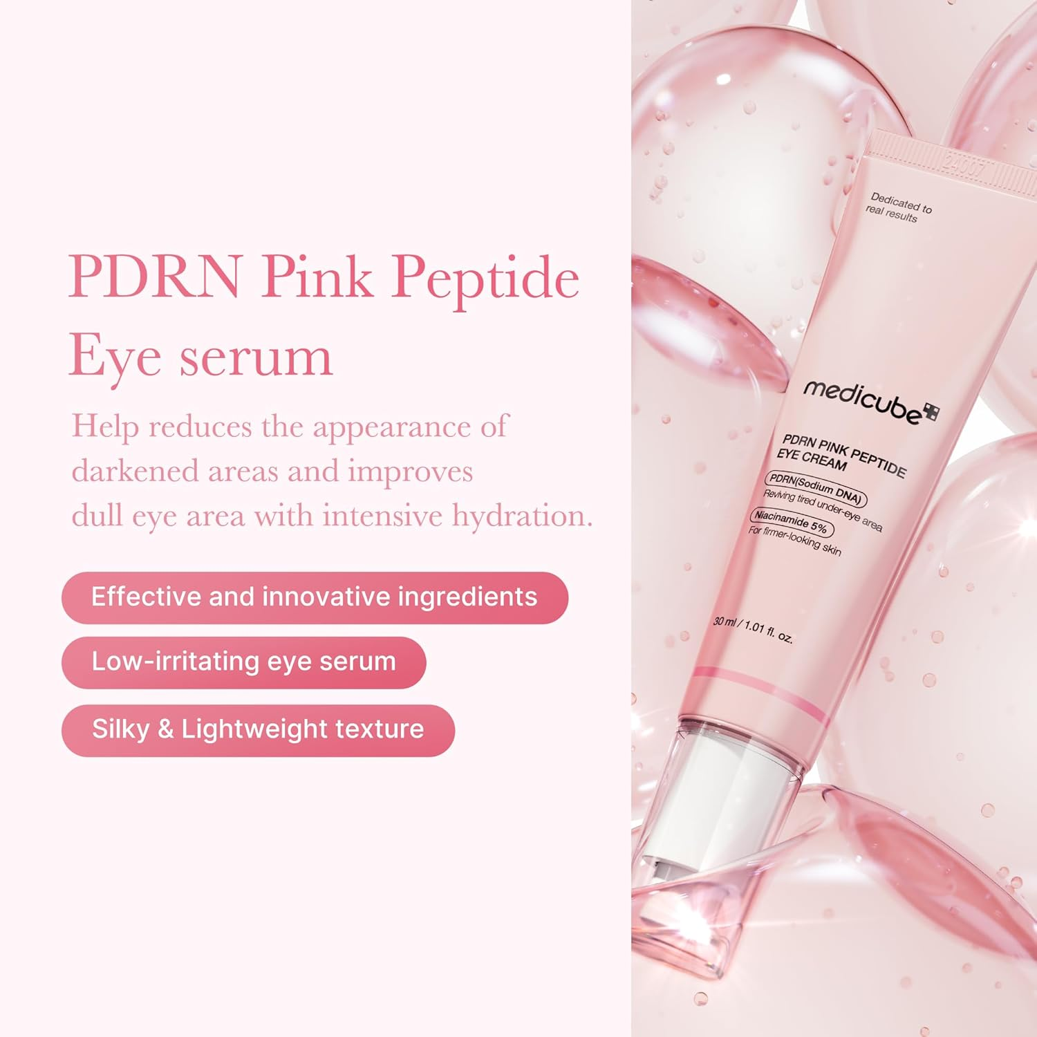 skincare-kbeauty-glowtime-medicube pdrn pink peptide eye cream