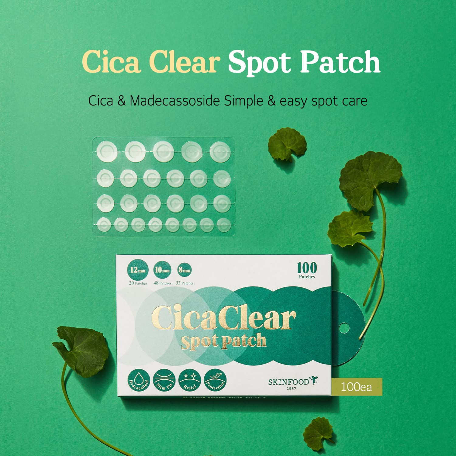 SKINFOOD Cica Clear Spot Patch 3 skincare-kbeauty-glowtime-skinfood cica clear spot patch