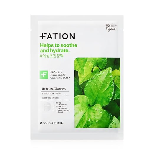 FATION Real Fit Heartleaf Calming Mask 1 skincare-kbeauty-glowtime-fation real fit heartleaf calming mask