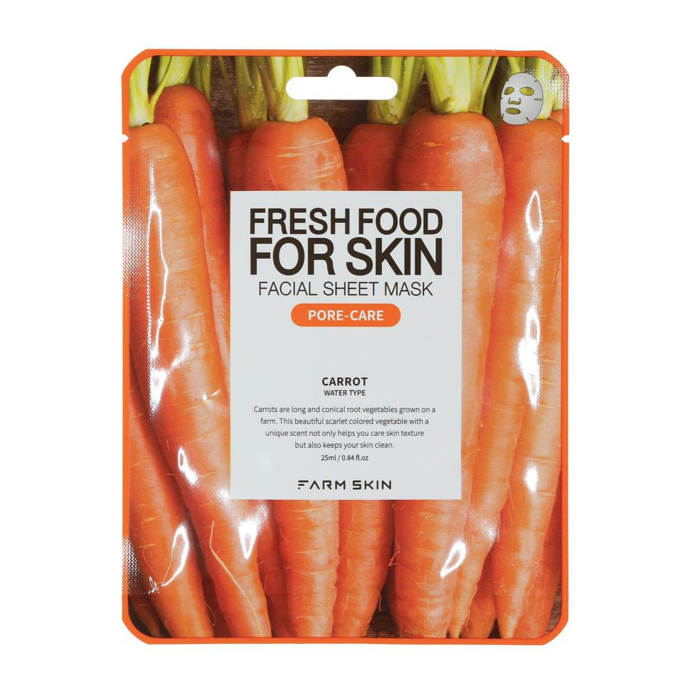 FARM SKIN Fresh Food Facial Sheet Mask carrot skincare-kbeauty-glowtime-farm skin fresh food facial sheet mask carrot