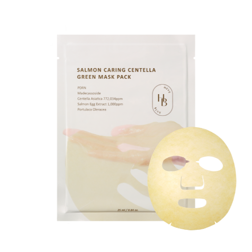 HEVEBLUE Salmon Caring Centella Green Mask Pack 2 skincare-kbeauty-glowtime-heveblue salmon caring centella green mask pack