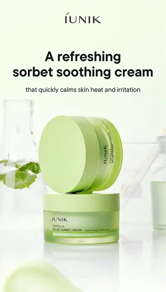 IUNIK Centella Relief Sorbet Cream 5 sskincare-kbeauty-glowtime-iunik centella relief sorbet cream