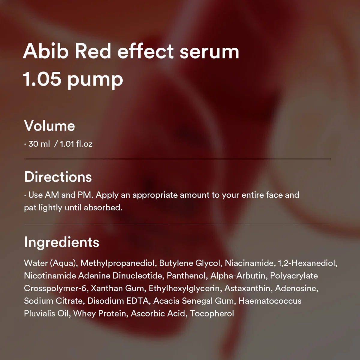 ABIB REd Effect SErum 1.05 pump 14 skincare-kbeauty-glowtime-abib red effect serum 1.05 pump