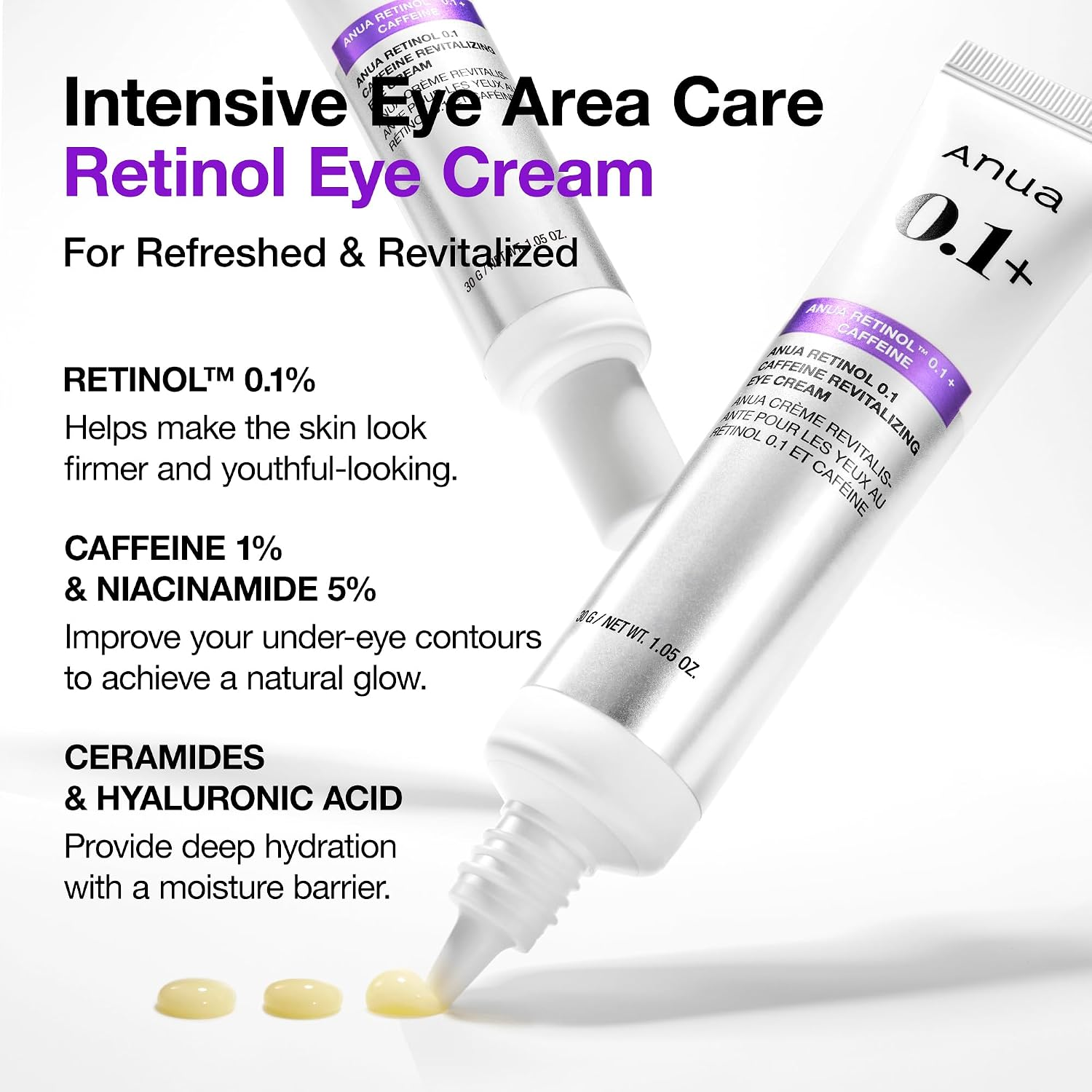 ANUA Retinol 0.1 Caffeine Revitalizing Eye Cream 4 skincare-kbeauty-glowtime-anua retinol 0.1 caffeine revitalizing eye cream